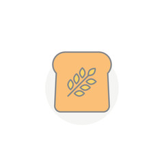 Toast bread icon isolated on white background. Bakery symbol modern, simple, vector, icon for website design, mobile app, ui. Vector Illustration
