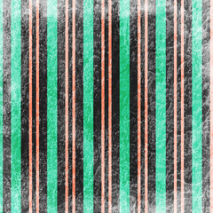 Grungy vertical stripes green and tangerine with vertical lines in 12x12 for design elements and backgrounds.