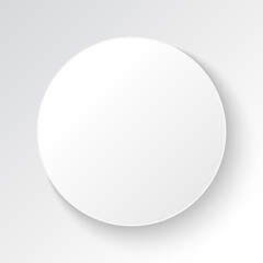 White circle banner with blank space