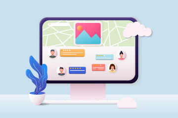 Mobile payment concept. Phone laying down on bill heap. Payment of utility, bank, restaurant and other. 3D