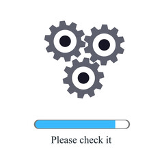 progress download icon on a white background, vector illustration