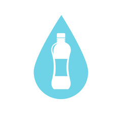 water bottle icon on a white background, vector illustration