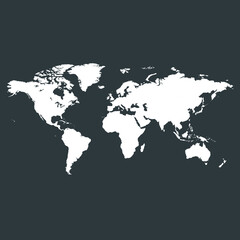 Fototapeta na wymiar World map earth view global map vector image