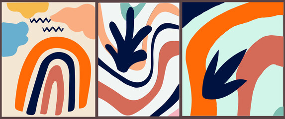 Large hand drawn set of various shapes and doodle objects. Abstract modern modern trendy vector illustration. All elements are isolated