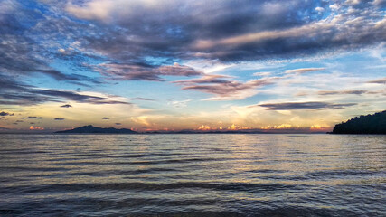 sunset over the sea