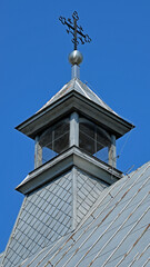 Close-ups of architectural details of the Catholic church of St. st. Maciej in the village of Pawłowo in Masovia, Poland.