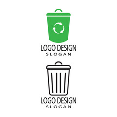 trash can icon vector design template and symbol
