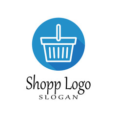 Basket store and Shopping Cart Logo vector Template Illustration Design