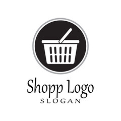 Basket store and Shopping Cart Logo vector Template Illustration Design