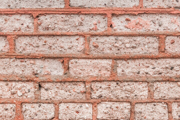 Old white and brown slag brick wall texture background