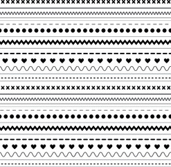 Black festive seamless pattern. Vector drawing is isolated on a white background.
