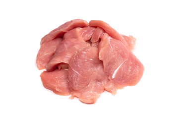 Turkey fillet isolated on a white background.
