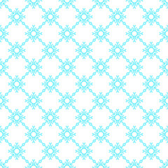 Abstract Seamless Pattern Blue Doodle Geometric Figures Background Vector