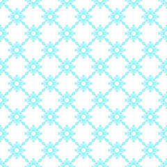 Abstract Seamless Pattern Blue Doodle Geometric Figures Background Vector