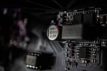 Circuit board. Technology background. Central Computer Processors CPU concept.