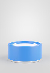 3d render of canned fish for product display