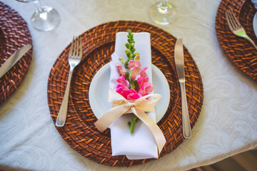 decorated table for wedding party 
