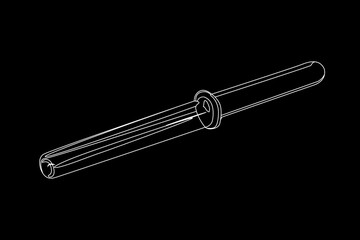 pipette white on black background