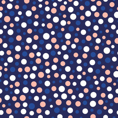 Seamless pattern of beautifully round shapes. Best for polka dot fabric, wallpaper, gift wraps