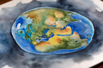 watercolor earth