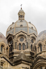 Fototapeta na wymiar Catedral en la ciudad de Marsella o Marseille en el pais de Francia o France