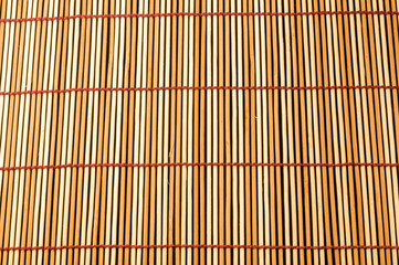 brown bamboo Mat - stand food, close-up, macro