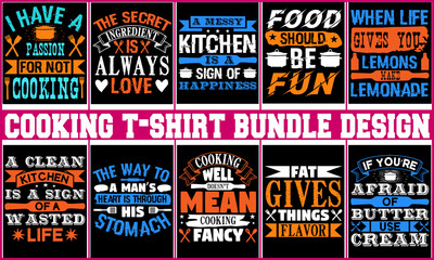Kitchen Design Bundle, T-Shirt Typography Design, Hand drawn lettering poster for home  of restaurant advertising, Vector Illustration silhouette Symbol Icon Design
