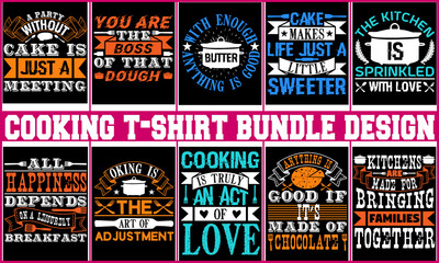 Kitchen Design Bundle, T-Shirt Typography Design, Hand drawn lettering poster for home  of restaurant advertising, Vector Illustration silhouette Symbol Icon Design