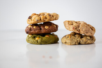 Fototapeta na wymiar Assortment of Chunky Cookies