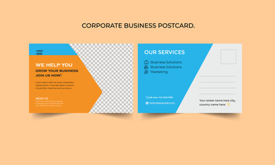Corporate business postcard.design