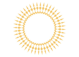 strahlender Sonnen Rahmen als Gestaltungselement