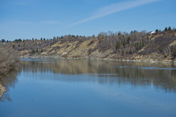 Fototapeta premium North Saskatchewan River in Early Spring