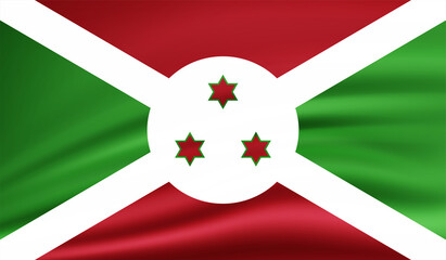 Burundi grunge flag. Vector illustration