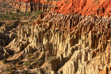The beautiful and spectacular landscape of Miradoura da Lua, Viewpoint of the Moon outside the city of Luanda, Angola. 