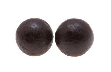 chocolate truffles isolated