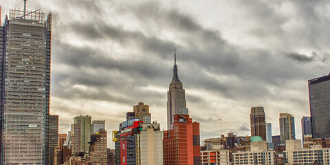 Fototapeta premium Aerial view of New York City Skyline