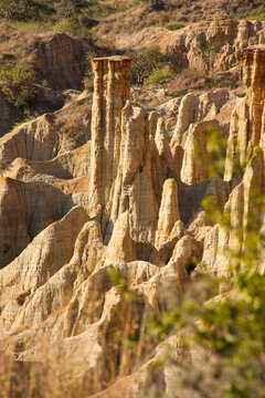 The beautiful and spectacular landscape of Miradoura da Lua, Viewpoint of the Moon outside the city of Luanda, Angola. 