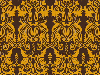 Seamless ornament pattern, baroque pattern 