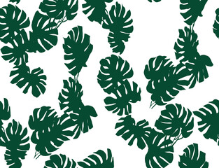 Seamless tropical leafs