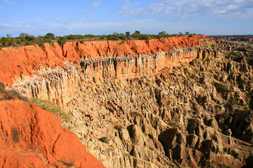 The beautiful and spectacular landscape of Miradoura da Lua, Viewpoint of the Moon outside the city...