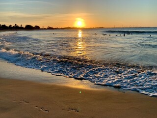 sunset on the beach