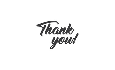 Thank you lettering. hand drawn style typographic phrase. Vector illustration isolated message.