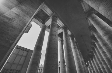 Fototapeta premium Giant Columns of Vatican Square, Rome