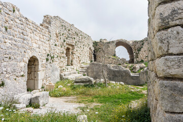 Smar Jbeil citadel, old Crusader castle in ruin, Lebanon