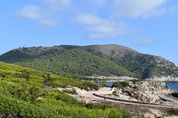 landscape with river and mountains