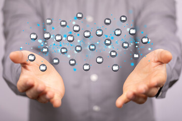 data network 3d digital info