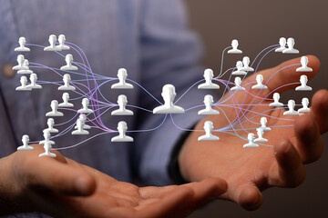 hierarchy connection team group digital