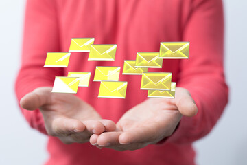 Obraz premium Message Online Chat Social Text Concept