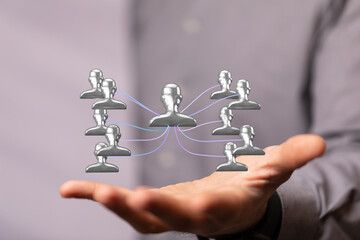 hierarchy connection team group digital