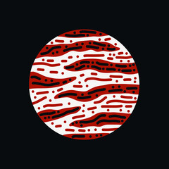 multicolored illustration similar to a planet or something under a microscope 